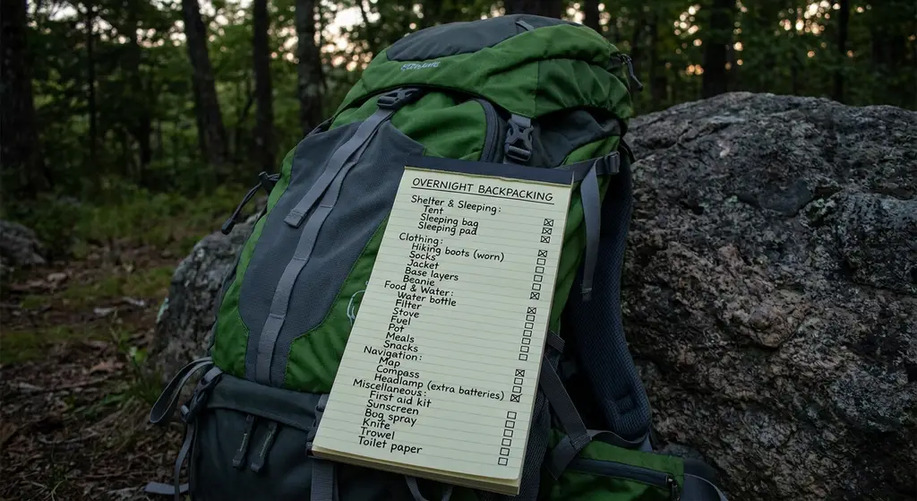 Overnight Backpacking Checklist: Complete Gear List